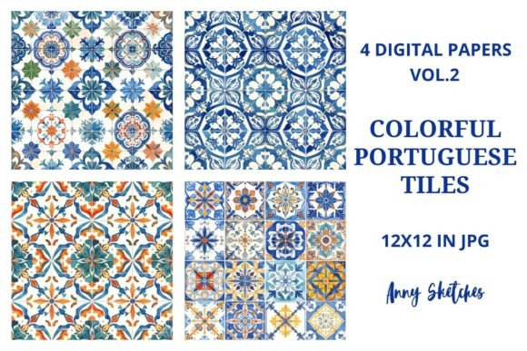 4 Colourful Portuguese Tiles Azulejos: A Creative Tool for Mediterranean-Inspired Projects