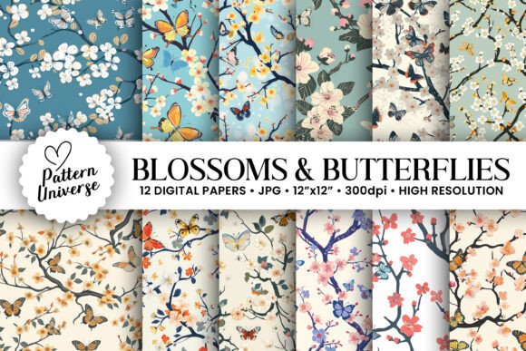 Blossoms Butterflies Digital Papers: A Comprehensive Guide for Creators