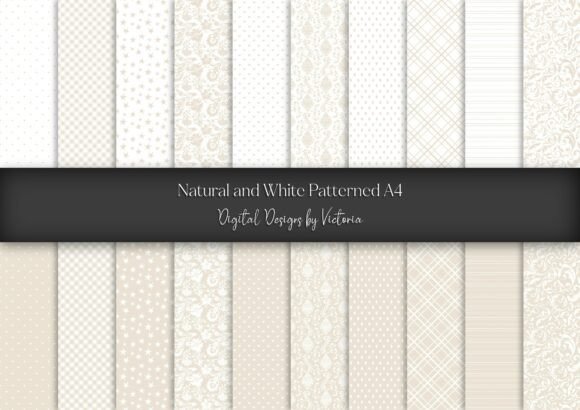Elevate Your Creative Projects with Natural and White Patterned Paper