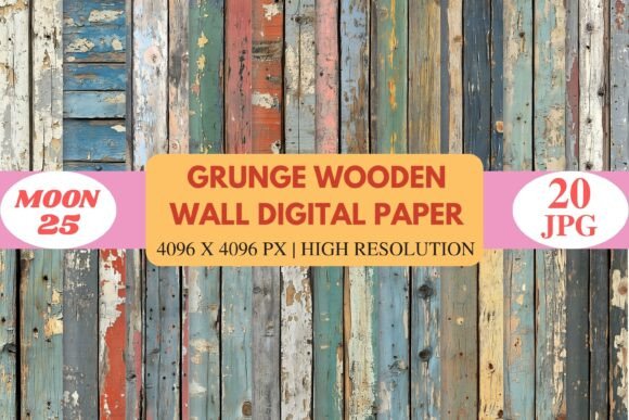 Grunge Colorful Wooden Wallpapers: Blending Rustic Charm with Modern Creativity