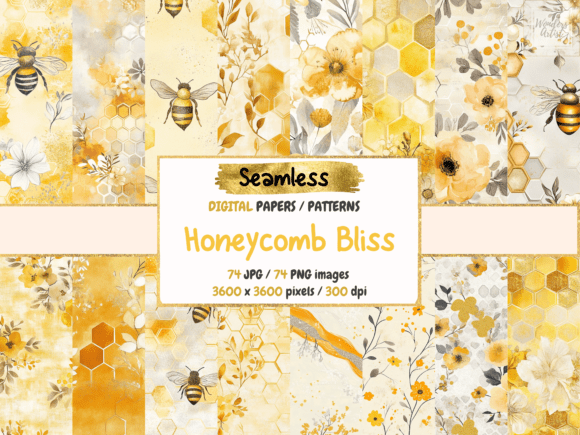 Honeycomb Bliss Digital Papers