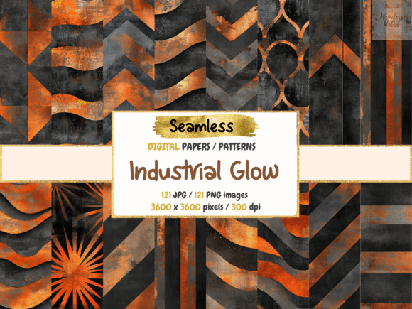 Industrial Glow Seamless Digital Papers: A Design Evaluation