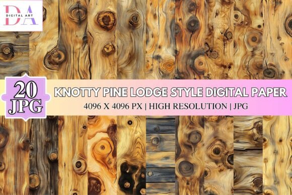 Integrating Knotty Pine Lodge Style Digital Paper into Your Creative Workflow