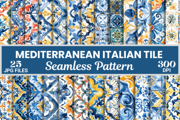 Mediterranean Italian Tile Paper Pattern