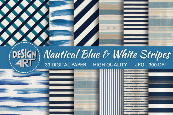 Nautical Blue White Stripes Pattern – A Timeless Design for Modern Creatives