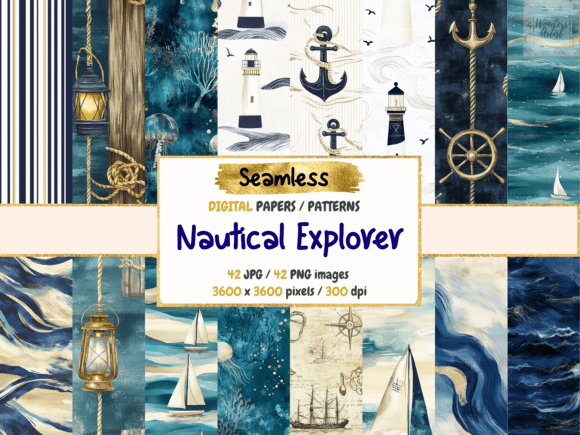 Nautical Explorer Seamless Digital Paper: A Guide to Maritime Design