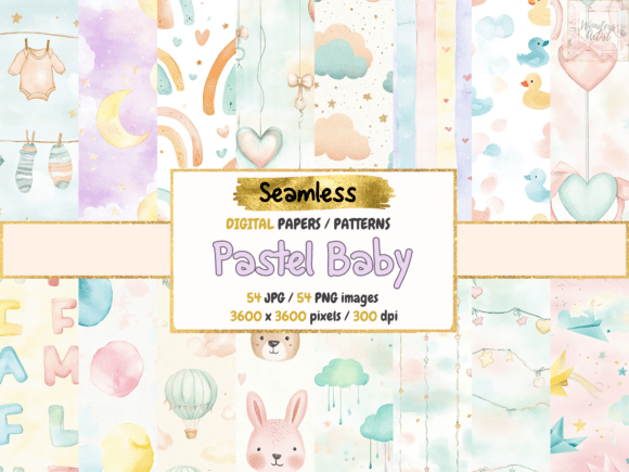 Pastel Baby Seamless Digital Papers