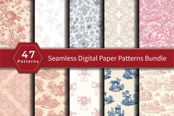 Pink French Toile De Jouy Pattern PNG: A Timeless Design Element for Modern Creations