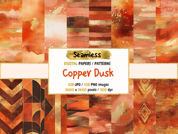 The Art of Warmth: Elevating Designs with Copper Dusk Seamless Digital Papers