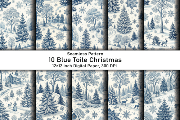 The Intersection of Tradition and Modern Craft: Leveraging the Blue Toile Christmas Paper Bundle for Professional Design