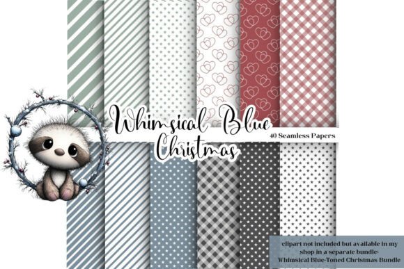 Whimsical Blue Christmas Seamless Paper: A Versatile Design Tool for Holiday Projects