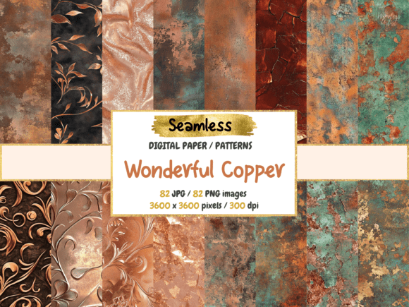 Wonderful Copper Seamless Digital Paper